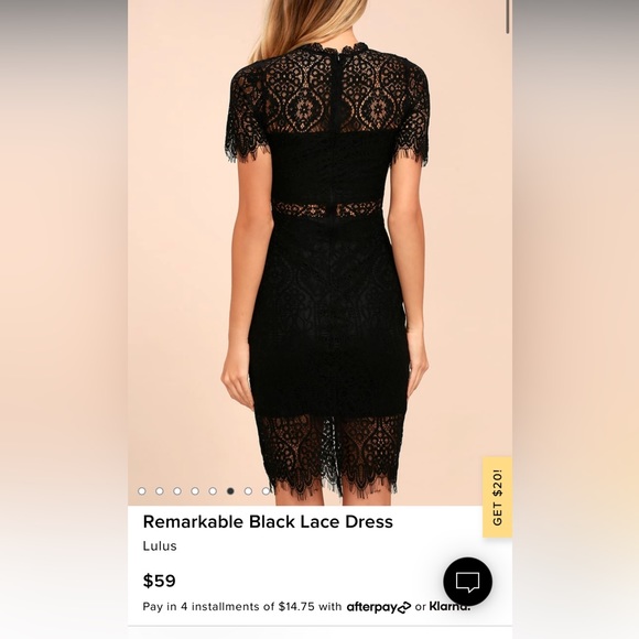 Lulus Black Lace midi dress - Picture 3 of 4